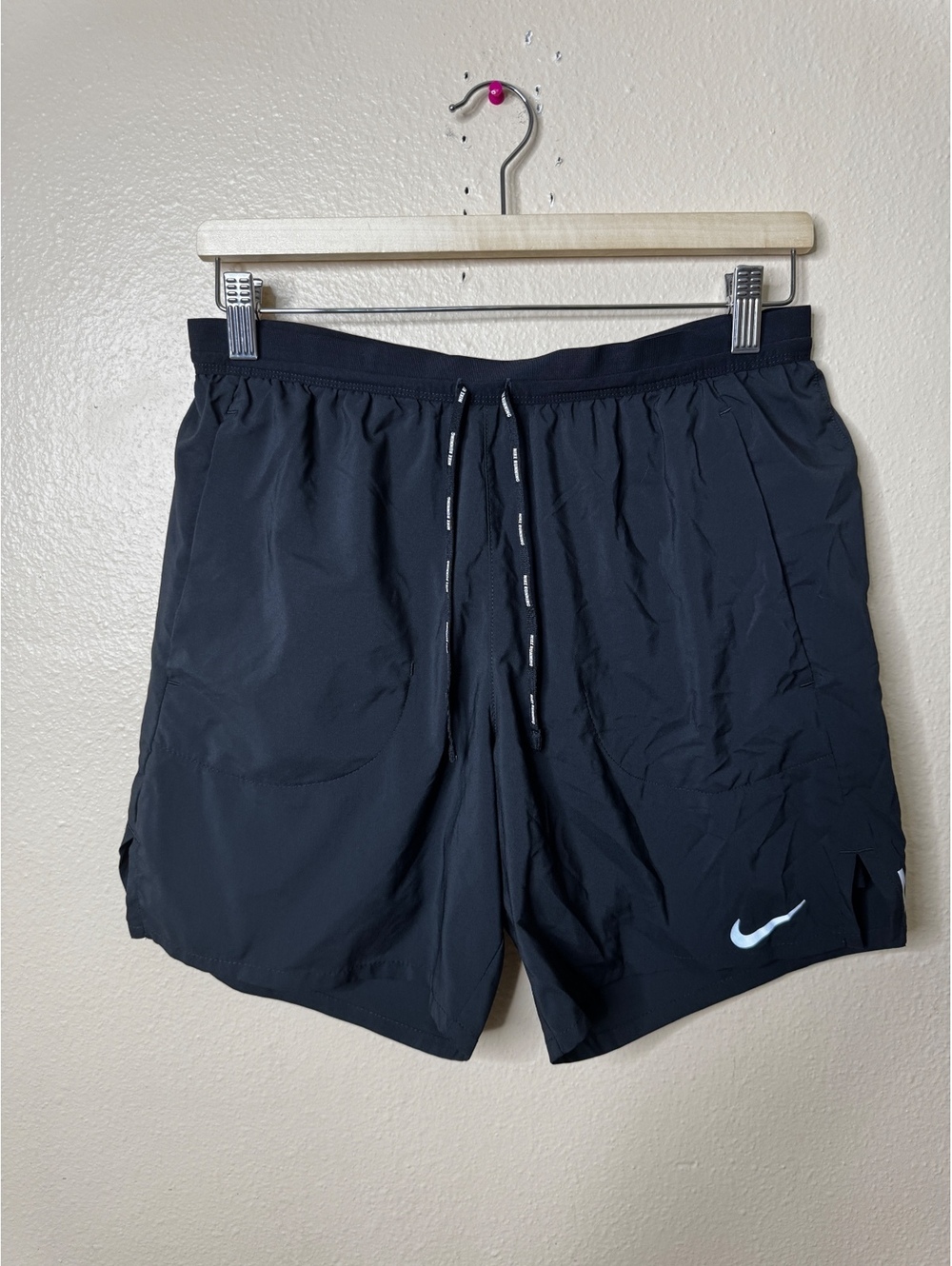 Nike Dri-FIT Men’s M Black Running Shorts Lined Drawstring Athletic Training